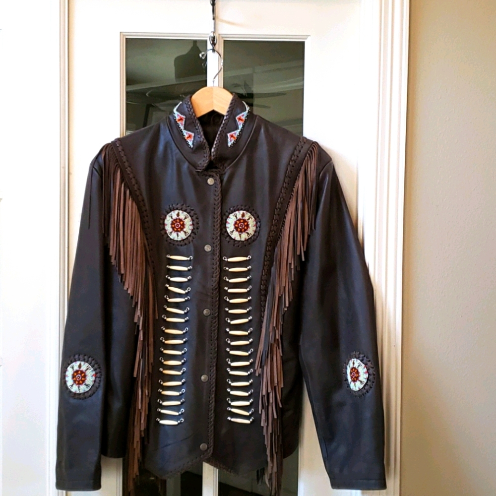 3B West size:XL leather jacket